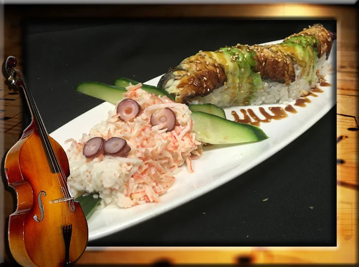 Dragon Roll - Shrimp tempura topped with avocado