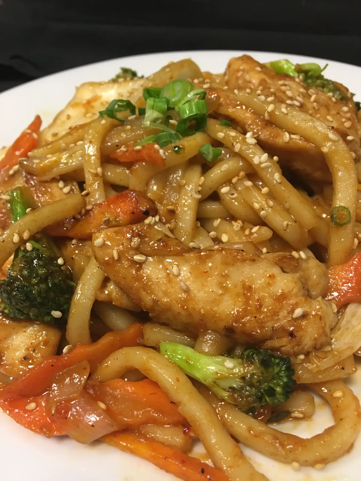 Yaki Udon - Stir-fried udon noodles with vegetables and protein